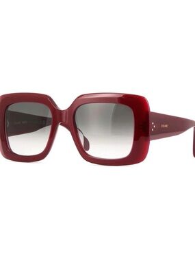 NWT Celine Burgundy Oversized Square Sunglasses with case and box
